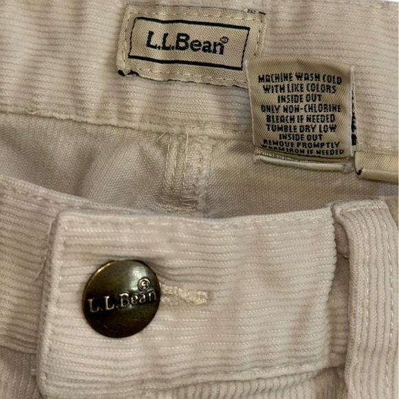 L. L. Bean Corduroy Cream Pants Women’s 12 Tall Casual Office Cowgirl Classic - Picture 8 of 13
